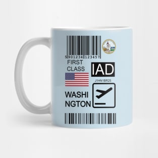 Washington DC United States travel ticket Mug